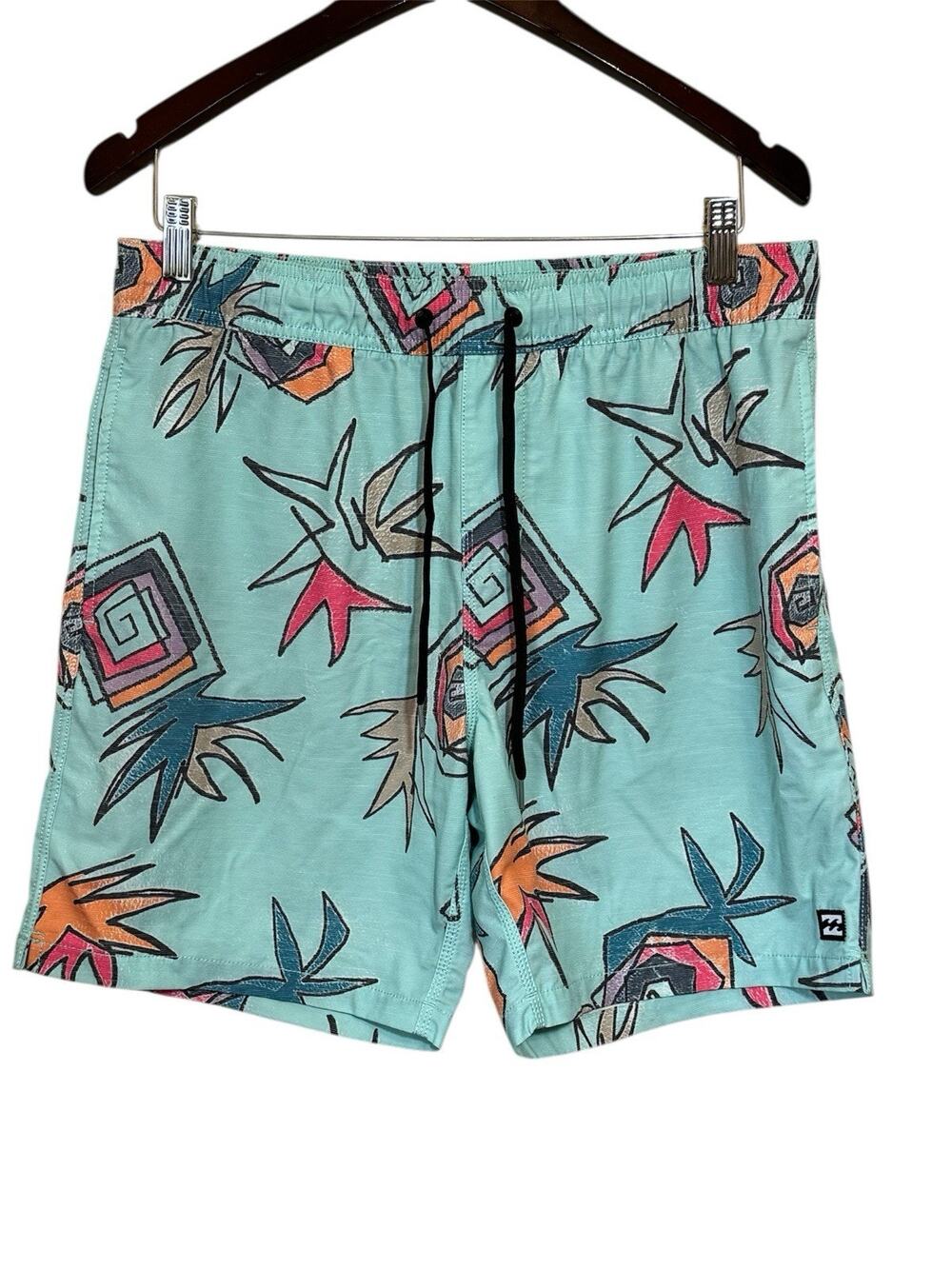 Billabong Recycler Sundays Layback size Medium Tropical Board Shorts Swim Wear